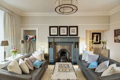 Design ideas for a contemporary living room in Edinburgh.