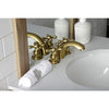 Kingston Brass KB947AXSB Widespread Bathroom Faucet, Brushed Brass