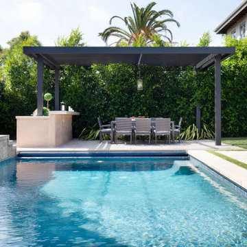 Los Angeles Mediterranean Inspired Outdoor Living Space Remodel