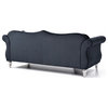 Hollywood Velvet Tufted Sofa, Black