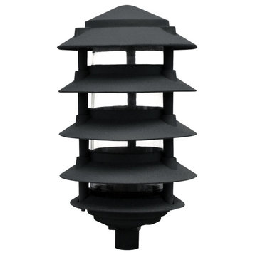 DABMAR D5550-B Cast Aluminum Five Tier Pagoda Light with 0.50" Base, Black