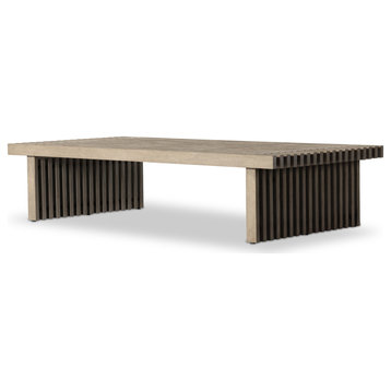 Haskell Outdoor Coffee Table-Grey-Fsc