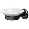 Latitude II Porcelain Soap Dish, Matte Black