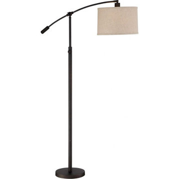 1 Light Medium Portable Floor Lamp-Oil Rubbed Bronze Finish - Floor Lamps