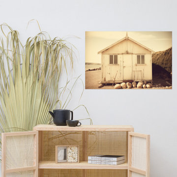Beach Wall Art: Faded Beach Dreams Subdued Retro - Digital Artwork Loose Art Pri