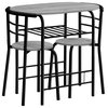 3-Piece Dining Table Set, 32"L, Gray