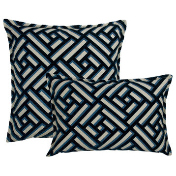 Sherry Kline Brick Blue Combo Decorative Pillow
