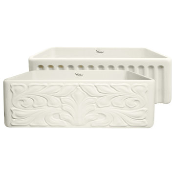Farmhaus Fireclay Reversible Sink, Biscuit