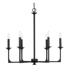 Capital Lighting 437361 Clint 6 Light 28"W Taper Candle - Black Iron