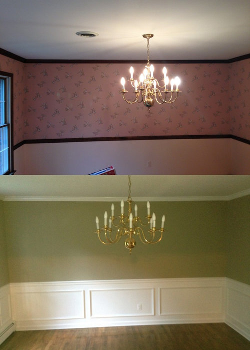 Wallpaper to Wood Paneling