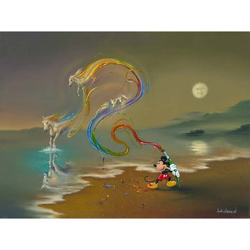 Disney Fine Art Mickey The Artist by Jim Warren, Gallery Wrapped Giclee