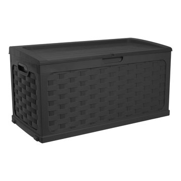 Starplast 88 Gallon Plastic Deck Box, Black