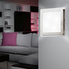4x40W Wall/Ceiling Light w/ Matte Nickel & Chrome Finish & Satin Glass
