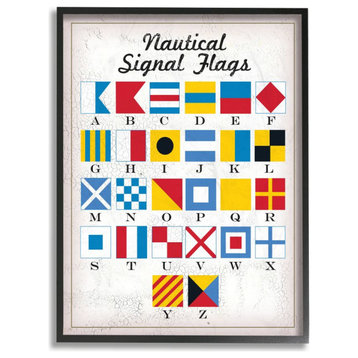 Nautical Signal Flags Icon Chart Design, 16"x20"