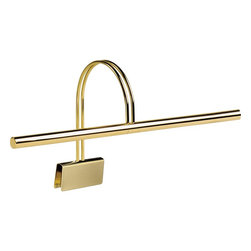 House of Troy 22" Polished Brass Slimline Grand Piano Lamp - Piano Lamps
