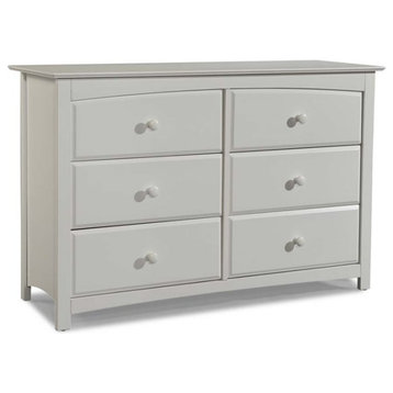 Stork Craft Kenton 6 Drawer Universal Double Dresser in White