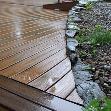Waterfall deck and Rustic Screened Porch