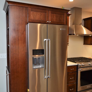 Columbia City, IN. Haas Signature Collection. Dark Cherry Kitchen