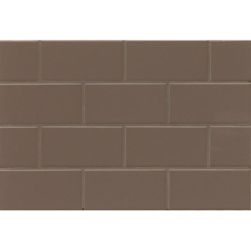 Traditions 3"x6" Matte Subway Tile, Cocoa