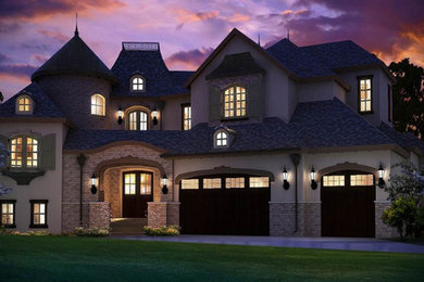 Arts and crafts home design photo in Calgary