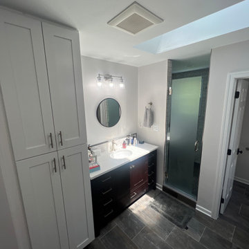 Bathroom Remodeling in Arlington with freestanding tub and double vanity