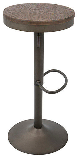 LumiSource Dakota Barstool, Antique And Brown, Set of 2