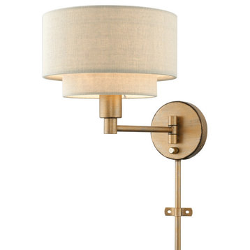 Livex Lighting 58880-48 Modern Bellingham Lamp Antique Gold Leaf