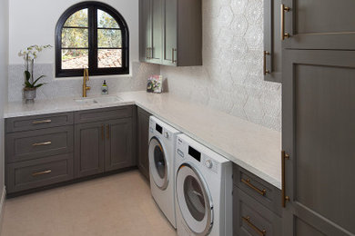 Example of a transitional laundry room design in San Luis Obispo