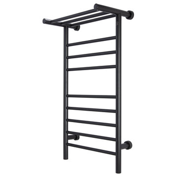 8 Bars Summit Towel Warmer, Dual Connection, Black