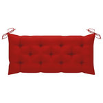 vidaXL - vidaXL Garden Bench Cushion Red 47.2"x19.7"x2.8" Fabric - vidaXL Garden Bench Cushion Red 47.2"x19.7"x2.8" FabricvidaXL Garden Bench Cushion Red 47.2"x19.7"x2.8" Fabric - 314950, This garden bench cushion is thickly padded and suitable for outdoor use, making your garden bench more comfortable to be seated. This bench cushion is made of 100% polyester, making it durable and water-resistant. With a universal design, the cushion can fit any garden bench and suit any outdoor decor. Each seat cushion has 2 sets of ropes to fasten the cushion to the bench. Additionally, the bench pad is more than a practical addition! It also has a decorative function and adds a sleek touch to your current setting.