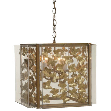 Tommy Mitchell Gilded Butterfly Chandelier Small