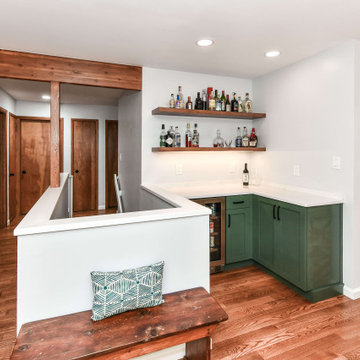 Reston Contemporary Kitchen, Bar & Powder Room Remodel