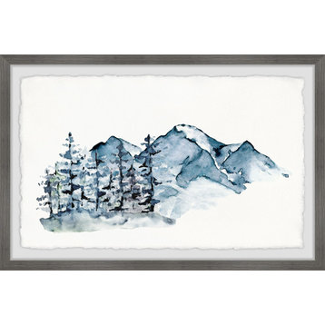 "Winter Pine Forest" Framed Painting Print, 12x8