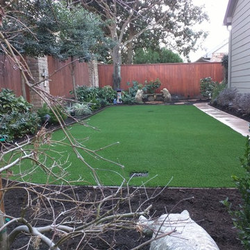 West Houston Backyard Artificial Grass