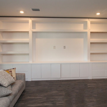 Custom Built-In Entertainment Center - Floor to Ceiling, Wall to Wall