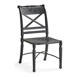 Carlisle Dining Side Chairs in Onyx Aluminum, Set of Two - Outdoor Dining Chairs