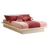 South Shore Newbury White Wood Platform Bed 2-Piece Bedroom Set