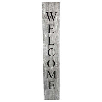 Rustic White Wash Front Porch Welcome Sign