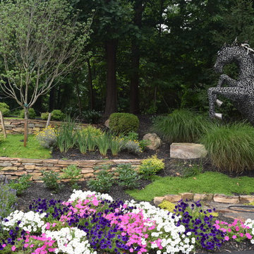 Parking pad Reno, brick retaining wall, stone retaining wall