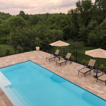 Backyard Retreat with Custom Pool & Fire Pit Lounge