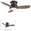 Minka Aire Concept II 44 in. LED Oil Rubbed Bronze Flush Mount Ceiling Fan