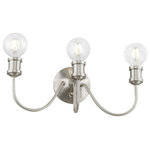 Livex Lighting - Lansdale 3 Light Brushed Nickel Vanity Sconce - Clean lines and exposed bulb sockets make the Lansdale collection perfect for your mid-mod or transitional bath. The eclectic look is perfect for spaces wanting an urban, minimalistic or industrial touch. With superb craftsmanship and affordable price, this brushed nickel three-light vanity sconce is sure to tastefully indulge your extravagant side.