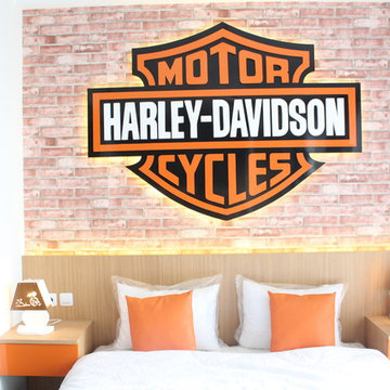 Interior Apartemen Dago Suite Harley Davidson