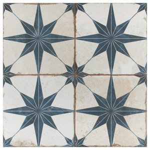 Kings Star Ceramic Floor and Wall Tile, Blue