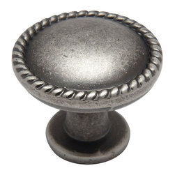 Cosmas - Cosmas 4115WN Weathered Nickel Cabinet Knob, 1-1/4" Diameter, Set of 25 - Cabinet And Drawer Knobs