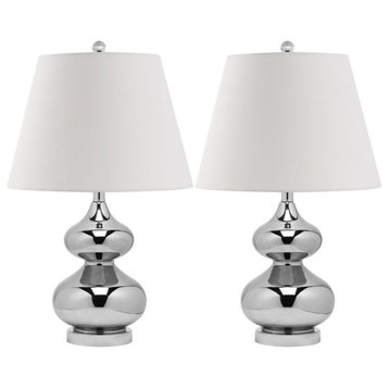Eva 24-Inch H Double Gourd Glass Lamp, Lit4086M-Set2