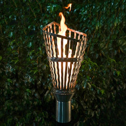 Flavian Stainless Steel Tiki Torch Kit - Outdoor Torches