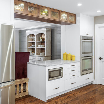 Vivid White and Walnut