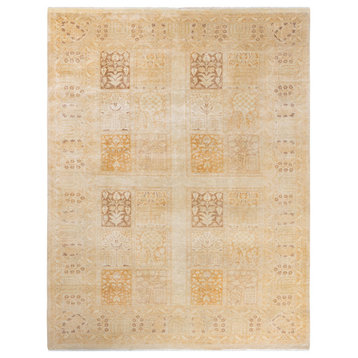 Riva, One-of-a-Kind Hand-Knotted Area Rug, Ivory, 6'2"x9'1"