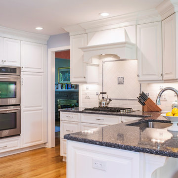 Bright Blue & White Kitchen